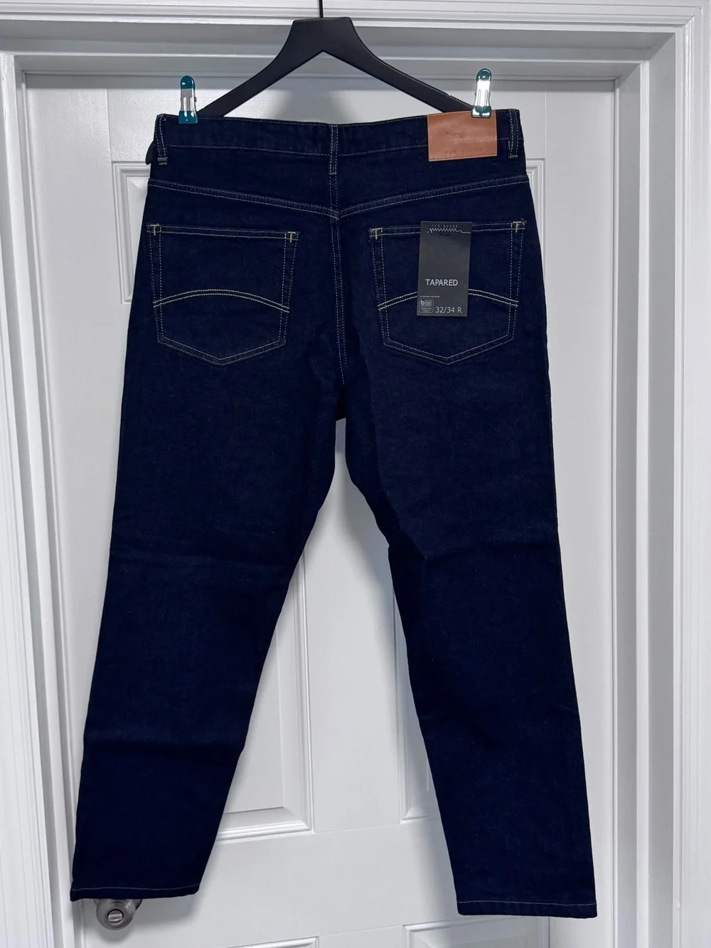 Ted Baker Dyllon Tapered Fit Stretch Jeans Dark Blue Mens Size 34R New With Tags